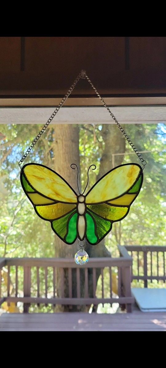 Stained Glass Butterfly Suncatcher 