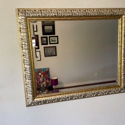 Beautiful 2-Toned Gold Frame Beveled Wall Mirror