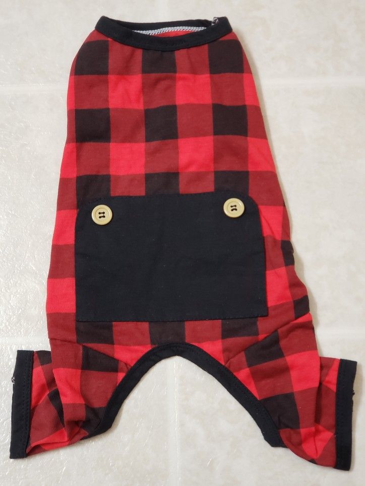 Buffalo Plaid Dog Pajamas (Size: Small)