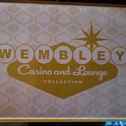 Wembley Casino and Lounge Collection Playing Cards with 5 Dice in Tin Box 