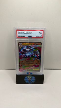 2025 POKEMON PFL EN MEGA CHARIZARD X ex #013 MINT PSA 9