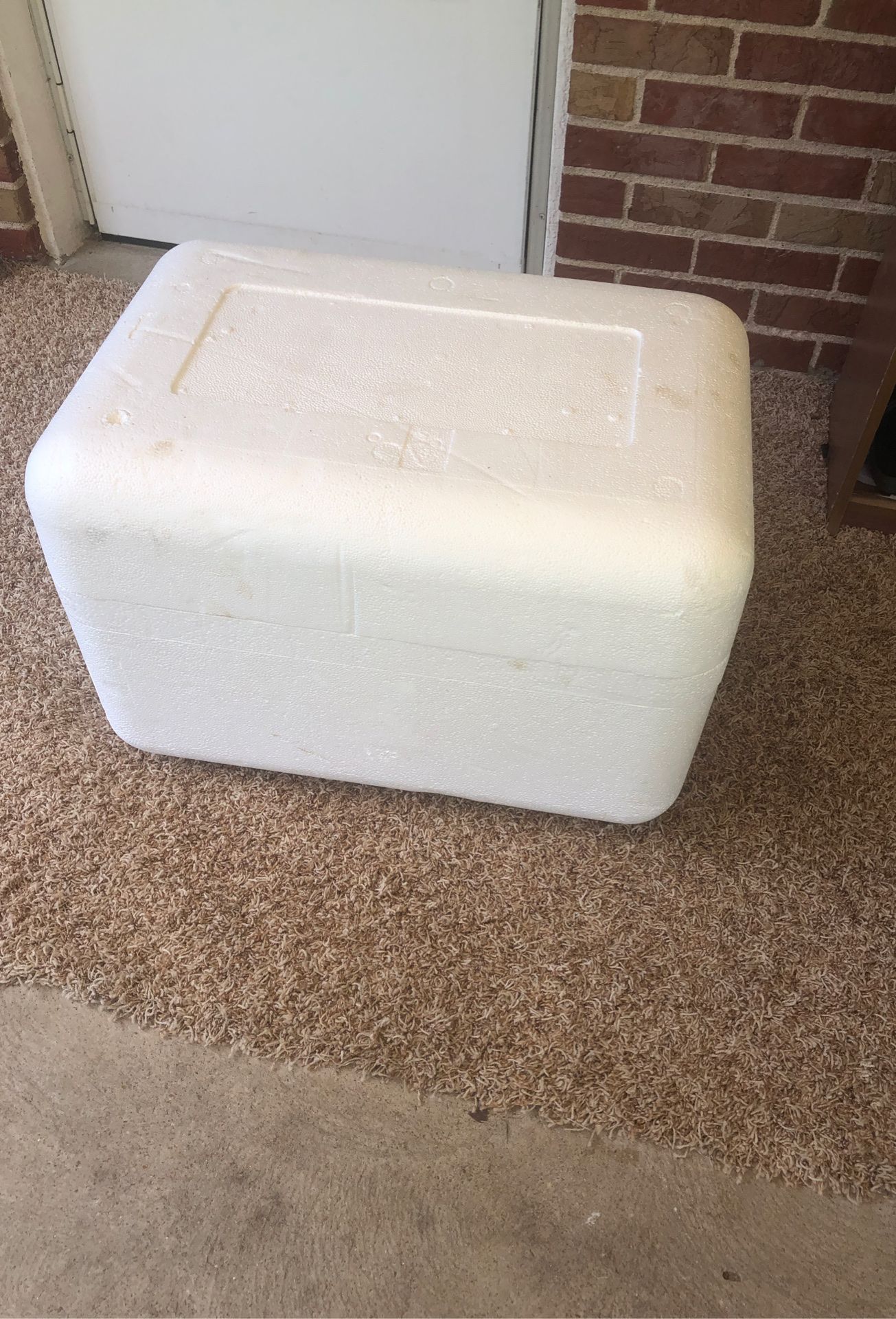 Large styrofoam cooler