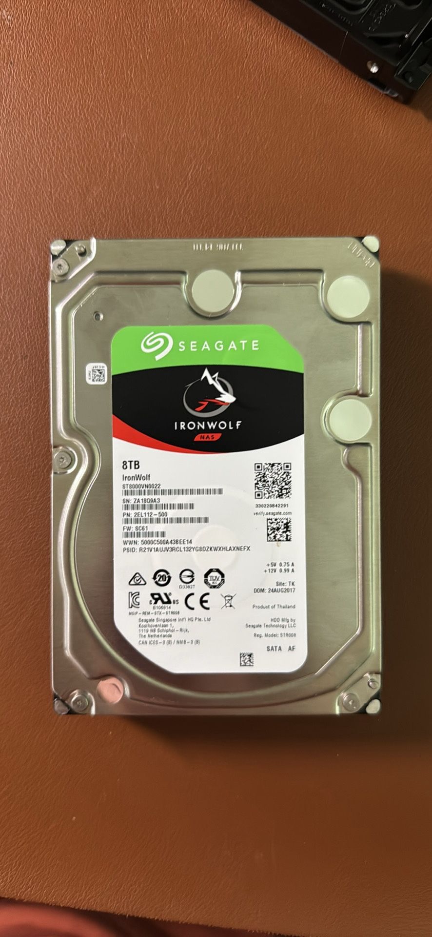 Seagate IronWolf 8Tb NAS Internal Hard Drive HDD – 3.5 Inch SATA 6GB/S 7200 RPM 256MB Cache for Raid Network Attached Storage