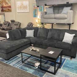 Dark Gray Sectional & Couch & Sofa 