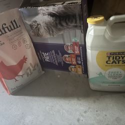 Cat food and litter