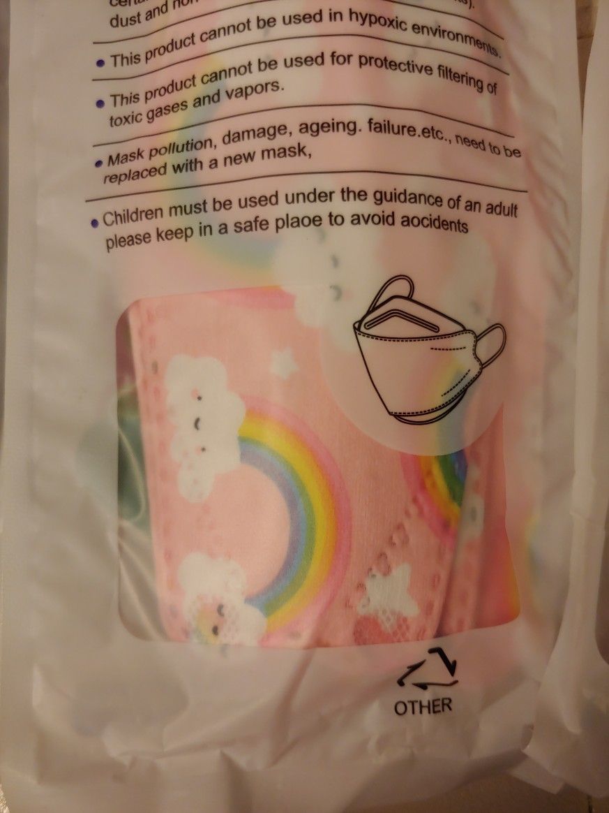 Kids Disposable Face Mask Rainbows Unicorns Panda Bears Cartoon Face Mask Total Of 30 Ct