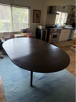 Wood Dining Table - Adjustable Length