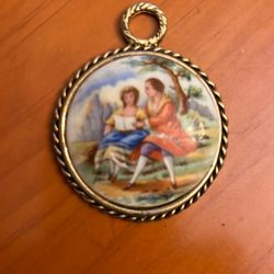 Limoge Porcelain Pendant