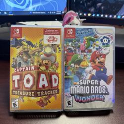 Super Mario Bros Wonder + Captain Toad Treasure Tracker For Nintendo Switch