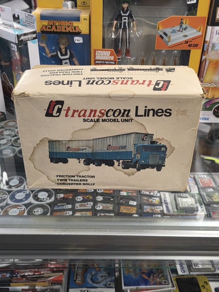 Vintage Transcon Lines Metal Friction Tractor Trailer Truck - Near Mint Japan