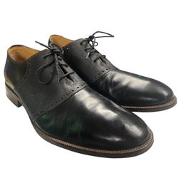 Cole Haan Williams Saddle Oxford Men's Black Leather Sz 10