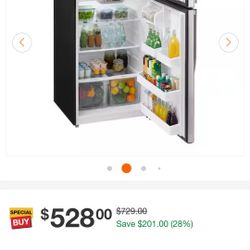 18 cu. ft. Top Freezer Refrigerator in Stainless Steel Look