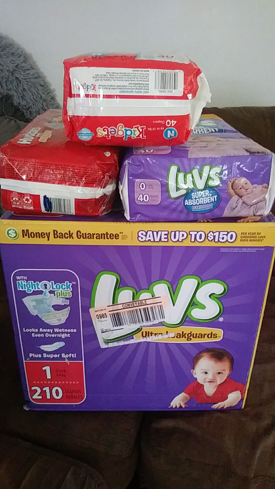 1s and newborns 20 for 4 packs of newborns and a 32 pack of 1s