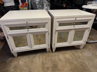 Z GALLERIE WHITE NIGHT STANDS