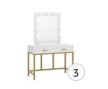 Women, Dresser Desk Vanity. White