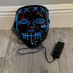 LED Light-Up Mask – Blue Light, 3 Modes