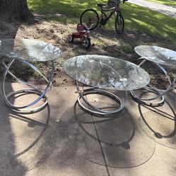 3 Piece Coffee & End Table SET - JUEGO DE MESITAS DE Sala