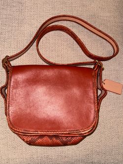 Coach Patricia 23 Terracotta Leather Embossed Python Crossbody Bag D1780_20899