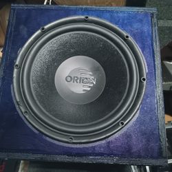 Orion Cobalt  12 Inch single 750 Watt Subwoofer  CO124S in custom purple stained box. FREE DELIVERY