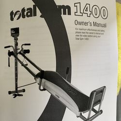 Total gym 1400- Like New