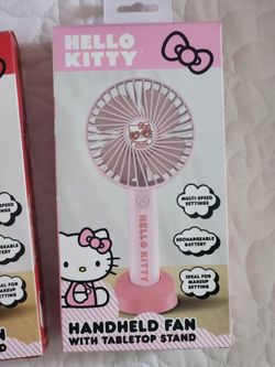 Hello Kitty Handheld Fan with Tabletop Stand