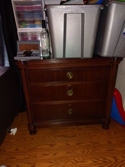 Real Wood Nightstand & Chaise Lounge