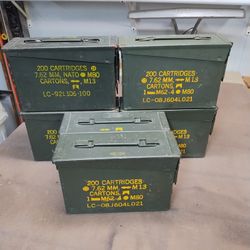 Ammo Cans - 6 -7.62 Empty Cans
