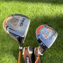 PING Golf G10 Driver 9° + 5 Wood 18° | TFC 129 Stiff | RH 