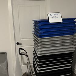 Zion vertical display cases with risers - brand new