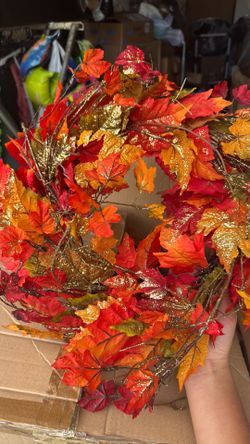 Box of autumn wreathes