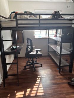 Bed frame and locker