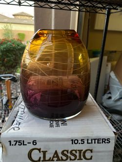 Pair of identical glass art