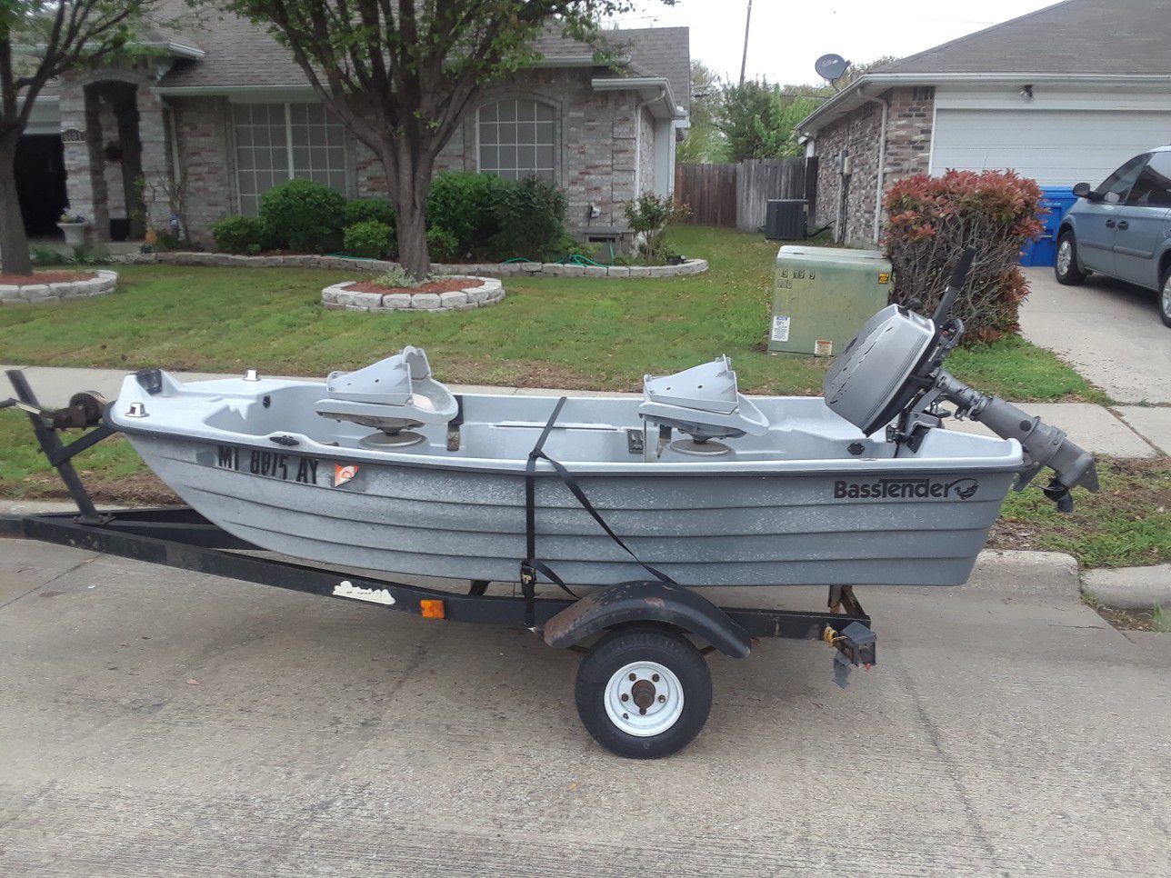 12ft bass intruder 2 man boat with trailer for Sale in Rowlett, TX - OfferUp