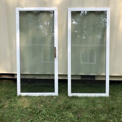 Salvaged Patio Door Panes