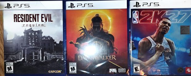 3 PS5 Games Bundle – RE Requiem, Dawnwalker, NBA 2K27