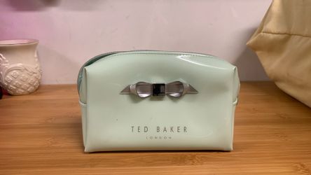 Ted Baker mint green cosmetic / jewelry bag