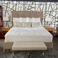 Headboard , Two Night Stands And Two Lamps