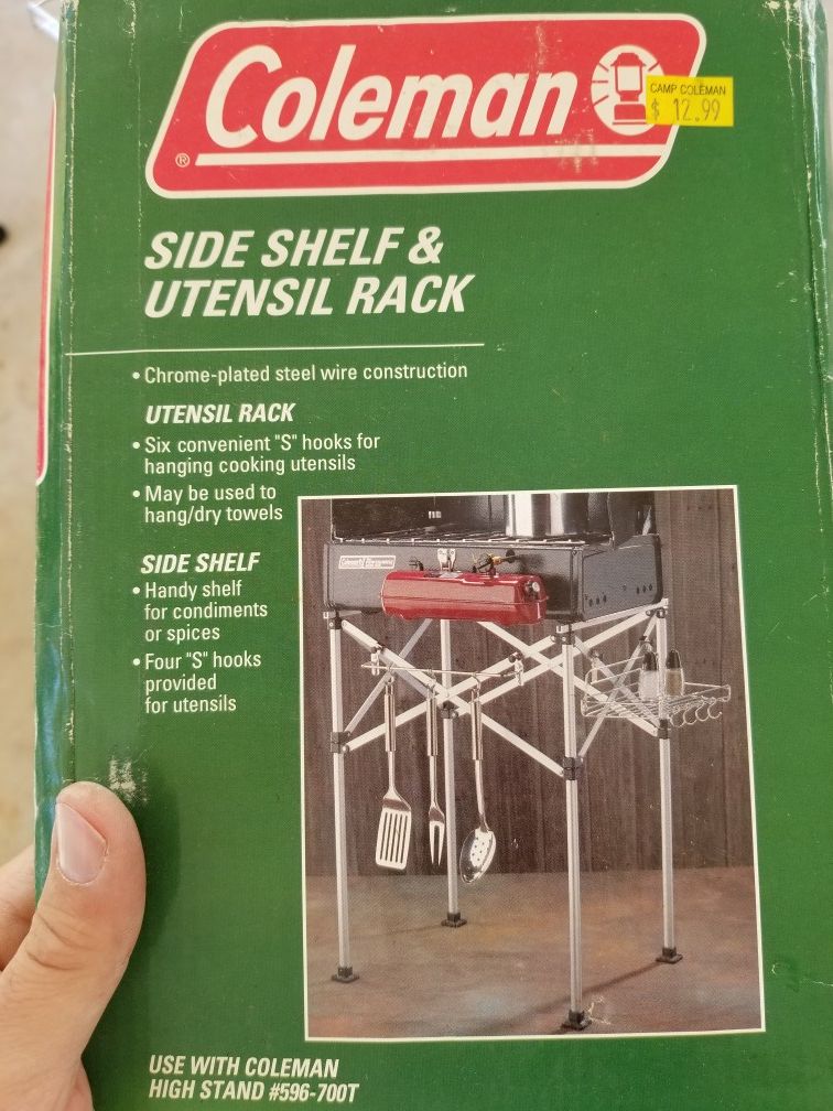 Coleman stove stand racks.