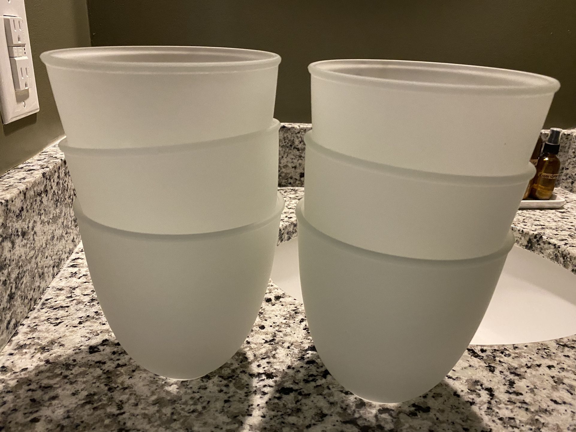 6 Light Fixture Frosted Glass Light Shades