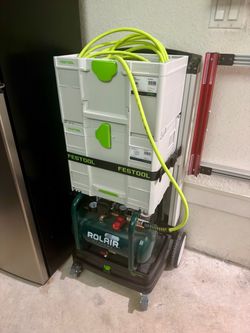 Festool & Rolair Bundle - Custom Nail Gun Cart