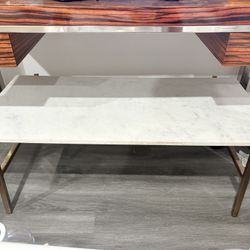 Marble + Brass Coffee Table by CB2.