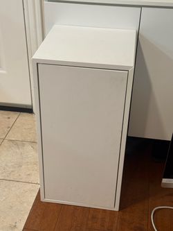 White storage cabinet