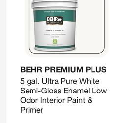 5 galón semi gloss white