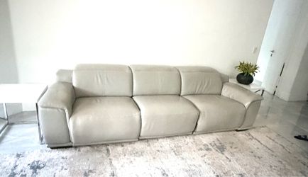 Modern Power Reclining genuine Leather Sofa -3 seater