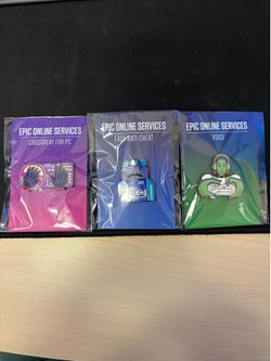 Epic Games Online Services - Pin Set - Official Epic Games Exlusive RARE