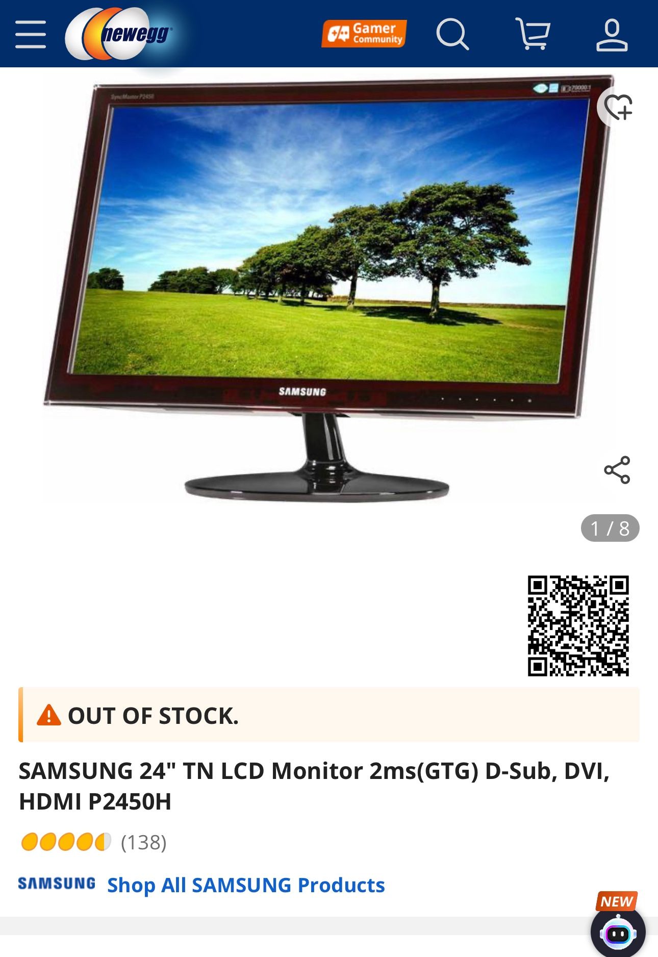 2 Samsung 24” TN LCD MONITORS