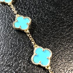 Blue Clover Bracelet 