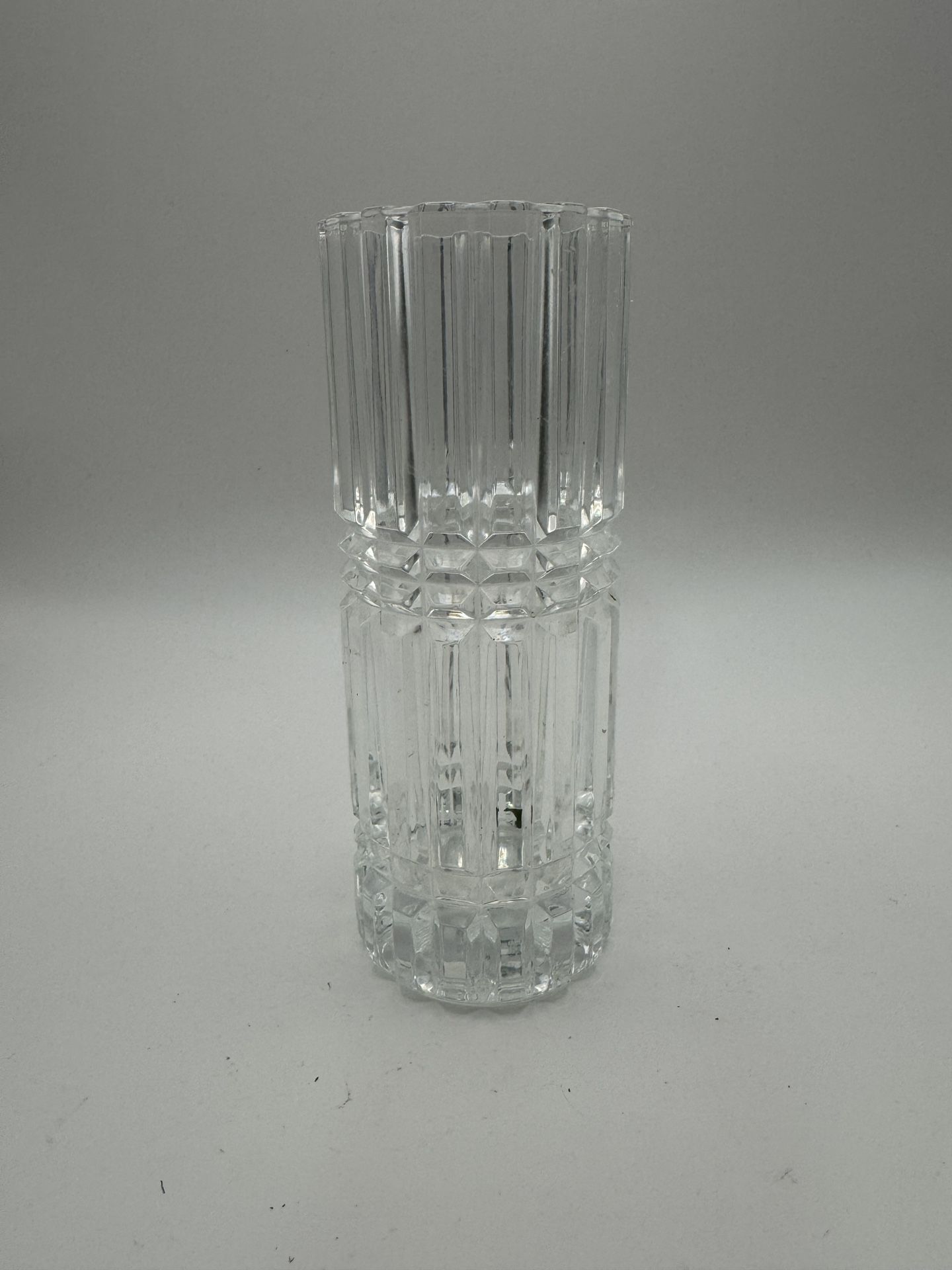 Cristal D’Arques Montparnasse 24% Genuine Lead Crystal Flower Vase - 6.75”