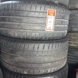 255/40/19 Two Tires Used 