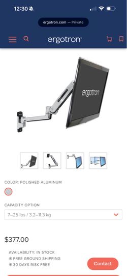 Ergotron LX Sit-Stand Wall Monitor Arm